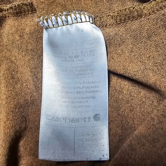 Carhartt Heavyweight Short-Sleeve Pocket Tee Oiled Walnut Heather 2XL - Picture 9 of 9